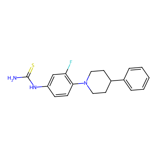 Thiourea, [3-fluoro-4-(4-phenyl-1-piperidinyl)phenyl]- structure