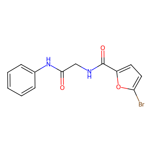 N-(2-anilino-2-oxoethyl)-5-bromofuran-2-carboxamide structure