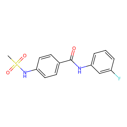 N-(3-fluorophenyl)-4-(methanesulfonamido)benzamide structure