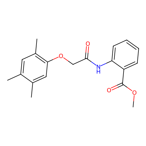 Methyl 2-{[(2,4,5-trimethylphenoxy)acetyl]amino}benzoate structure