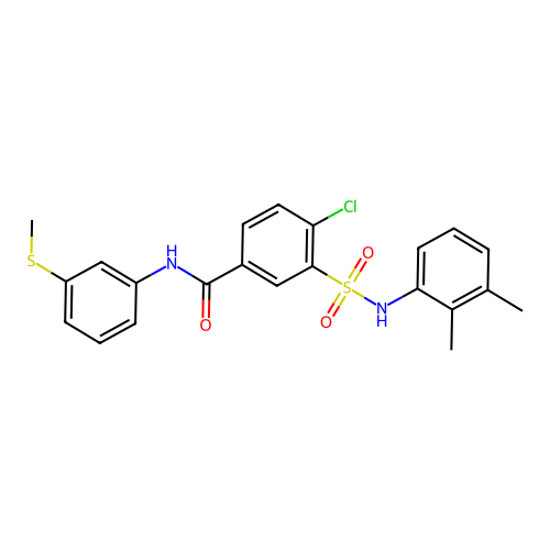 4-chloro-3-[(2,3-dimethylphenyl)sulfamoyl]-N-[3-(methylsulfanyl)phenyl]benzamide structure