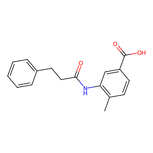 4-methyl-3-(3-phenylpropanoylamino)benzoic Acid structure