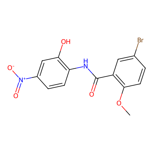 5-bromo-N-(2-hydroxy-4-nitrophenyl)-2-methoxybenzamide structure