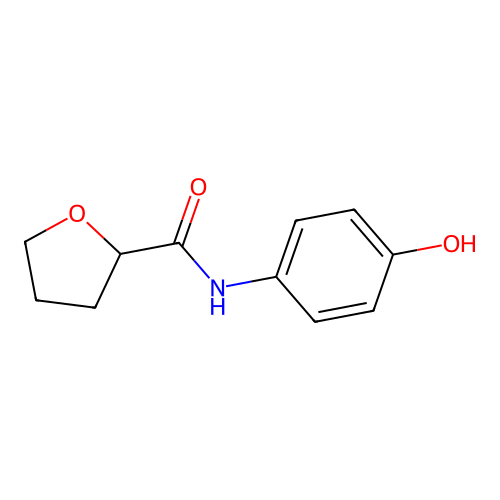N-(4-hydroxyphenyl)tetrahydro-2-furancarboxamide structure