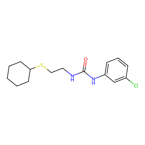 1-(3-Chlorophenyl)-3-(2-cyclohexylsulfanylethyl)urea structure