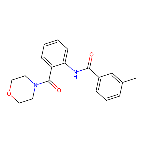 3-methyl-N-[2-(4-morpholinylcarbonyl)phenyl]benzamide structure