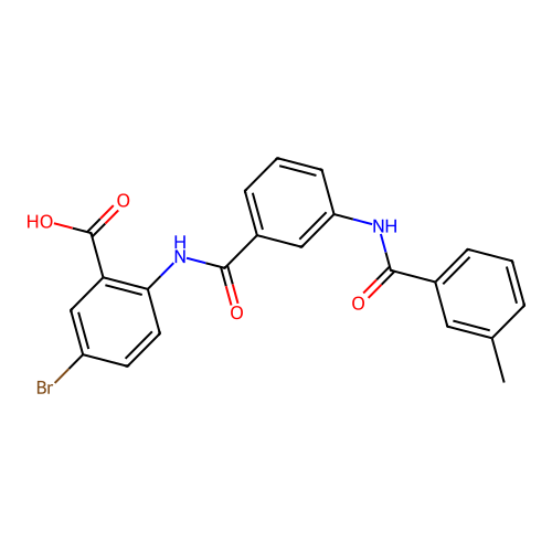 5-Bromo-2-(3-(3-methylbenzamido)benzamido)benzoic acid structure