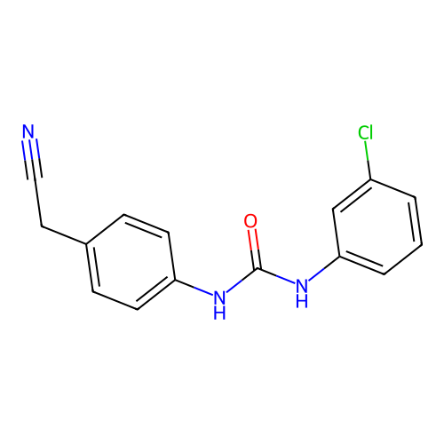 1-(3-Chlorophenyl)-3-[4-(cyanomethyl)phenyl]urea structure