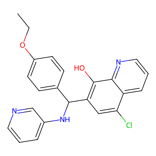 5-Chloro-7-[(4-ethoxyphenyl)-(3-pyridinylamino)methyl]-8-quinolinol structure