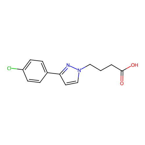 4-[3-(4-chlorophenyl)pyrazol-1-yl]butanoic Acid structure