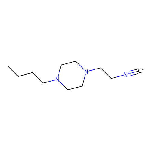 1-Butyl-4-(2-isocyanoethyl)piperazine structure