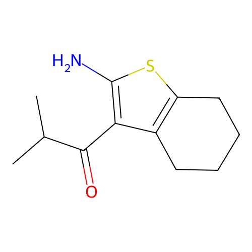 1-(2-Amino-4,5,6,7-tetrahydro-1-benzothiophen-3-yl)-2-methylpropan-1-one structure