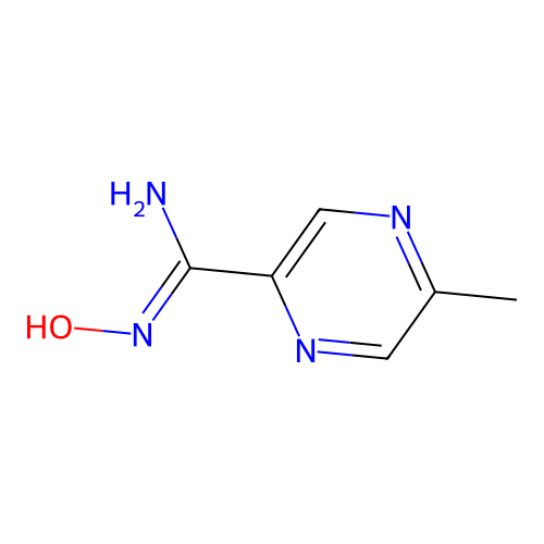 N'-hydroxy-5-methyl-pyrazine-2-carboxamidine structure