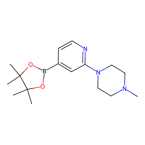 2-(4-Methylpiperazin-1-yl)pyridine-4-boronic acid, pinacol ester structure