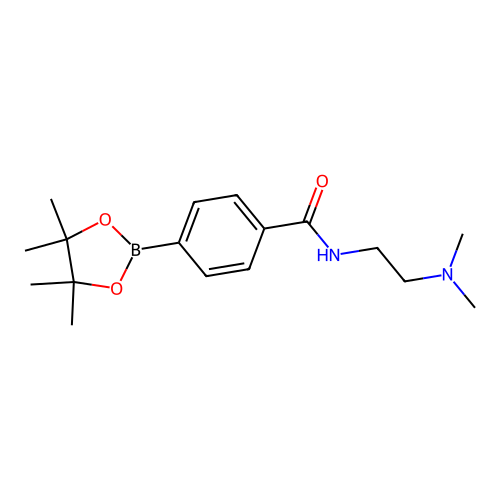 N-(2-dimethylaminoethyl)-4-(4,4,5,5-tetramethyl-1,3,2-dioxaborolan-2-yl)benzamide structure