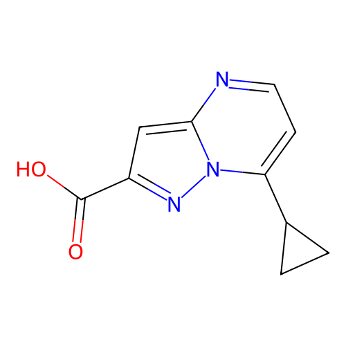 7-Cyclopropylpyrazolo[1,5-a]pyrimidine-2-carboxylic acid structure