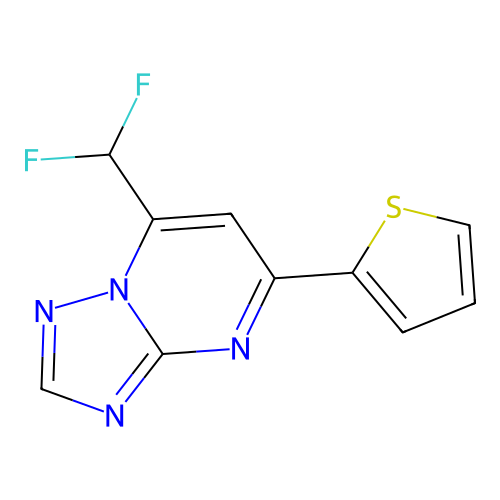7-(Difluoromethyl)-5-thiophen-2-yl-[1,2,4]triazolo[1,5-a]pyrimidine structure