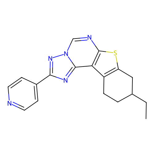 9-ETHYL-2-(4-PYRIDYL)-8,9,10,11-TETRAHYDRO[1]BENZOTHIENO[3,2-E][1,2,4]TRIAZOLO[1,5-C]PYRIMIDINE structure