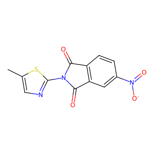 2-(5-Methyl-1,3-thiazol-2-yl)-5-nitroisoindole-1,3-dione structure