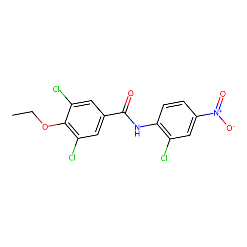 3,5-dichloro-N-(2-chloro-4-nitrophenyl)-4-ethoxybenzamide structure