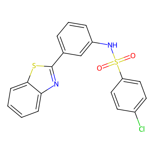 N-[3-(1,3-benzothiazol-2-yl)phenyl]-4-chlorobenzenesulfonamide structure