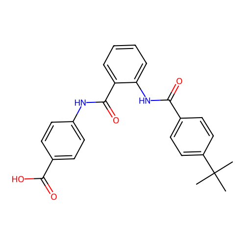 4-({2-[(4-Tert-butylbenzoyl)amino]benzoyl}amino)benzoic acid structure