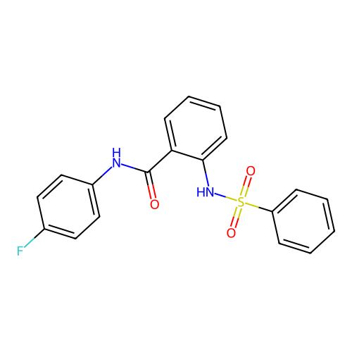 2-(benzenesulfonamido)-N-(4-fluorophenyl)benzamide structure