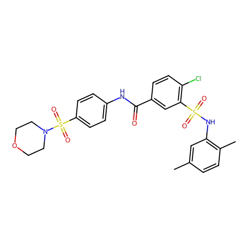 4-chloro-3-[(2,5-dimethylphenyl)sulfamoyl]-N-(4-morpholin-4-ylsulfonylphenyl)benzamide structure