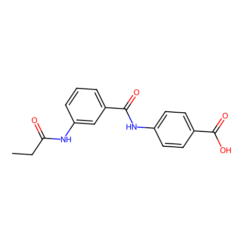 4-({[3-(Propanoylamino)phenyl]carbonyl}amino)benzoic acid structure