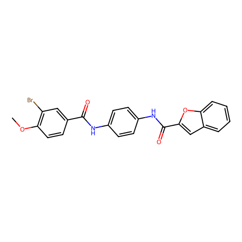 N-[4-[(3-bromo-4-methoxybenzoyl)amino]phenyl]-1-benzofuran-2-carboxamide structure