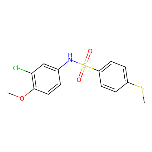 N-(3-chloro-4-methoxyphenyl)-4-methylsulfanylbenzenesulfonamide structure