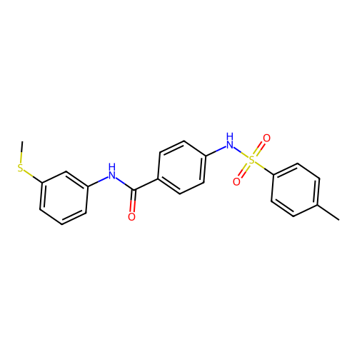 4-[(4-methylphenyl)sulfonylamino]-N-(3-methylsulfanylphenyl)benzamide structure