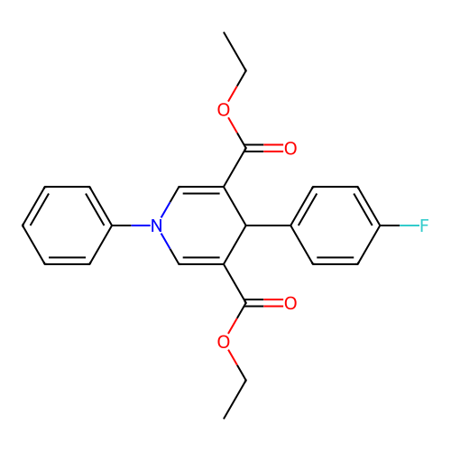 Diethyl 4-(4-fluorophenyl)-1-phenyl-1,4-dihydropyridine-3,5-dicarboxylate structure