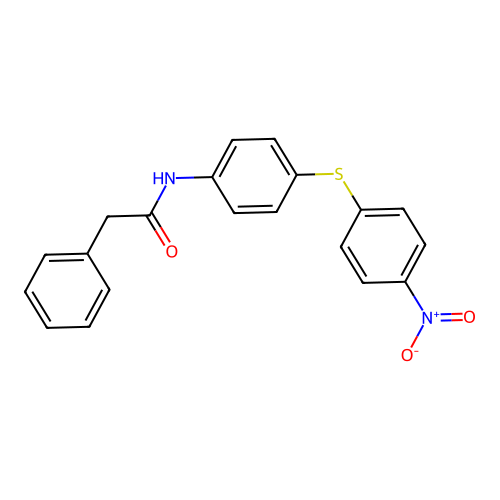 N-[4-(4-nitrophenyl)sulfanylphenyl]-2-phenylacetamide structure