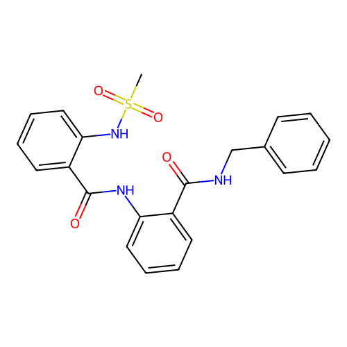 N-benzyl-2-[[2-(methanesulfonamido)benzoyl]amino]benzamide structure