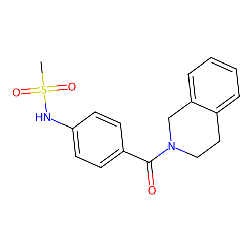 N-[4-(3,4-dihydro-1H-isoquinoline-2-carbonyl)phenyl]methanesulfonamide structure