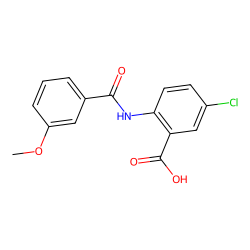 5-Chloro-2-{[(3-methoxyphenyl)carbonyl]amino}benzoic acid structure