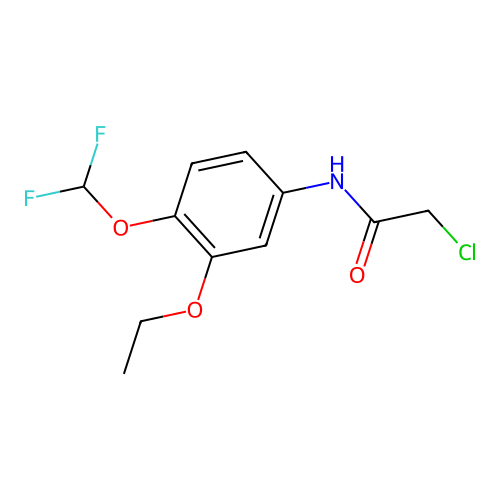 2-chloro-N-[4-(difluoromethoxy)-3-ethoxyphenyl]acetamide structure