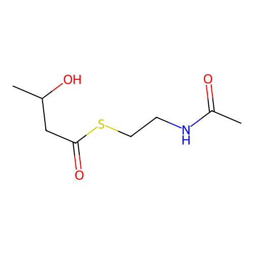 N-[2-(3-hydroxybutanoylthio)ethyl]acetamide structure