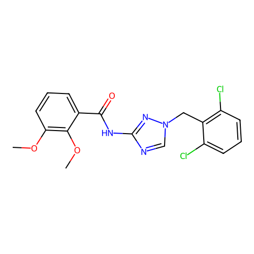 N-[1-[(2,6-dichlorophenyl)methyl]-1,2,4-triazol-3-yl]-2,3-dimethoxybenzamide structure