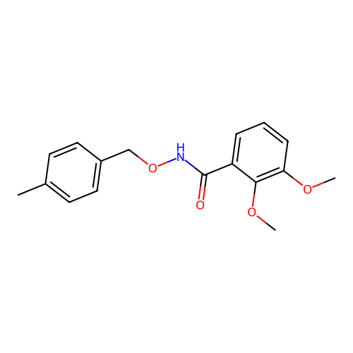 2,3-dimethoxy-N-[(4-methylbenzyl)oxy]benzamide structure