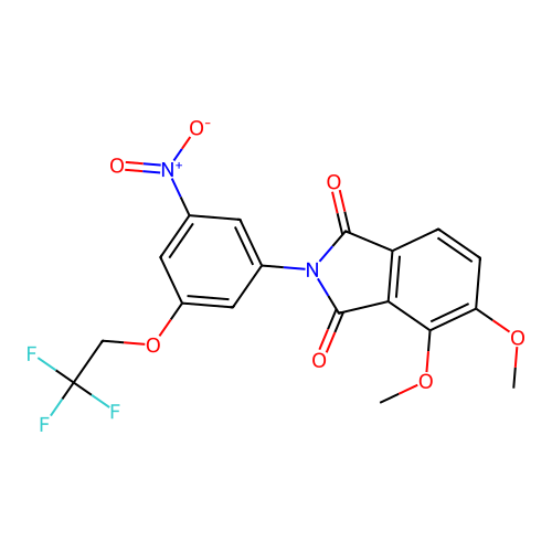 4,5-Dimethoxy-2-[3-nitro-5-(2,2,2-trifluoroethoxy)phenyl]isoindole-1,3-dione structure