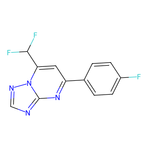 7-(Difluoromethyl)-5-(4-fluorophenyl)[1,2,4]triazolo[1,5-a]pyrimidine structure