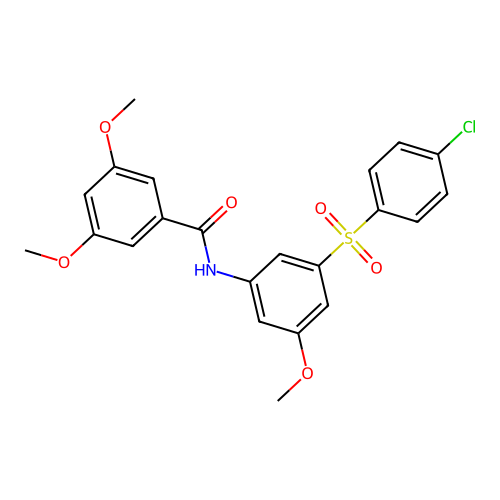 N-{3-[(4-chlorophenyl)sulfonyl]-5-methoxyphenyl}-3,5-dimethoxybenzamide structure