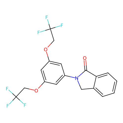 2-[3,5-bis(2,2,2-trifluoroethoxy)phenyl]-3H-isoindol-1-one structure
