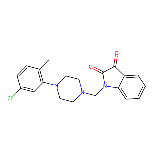 1-[[4-(5-Chloro-2-methylphenyl)piperazin-1-yl]methyl]indole-2,3-dione structure