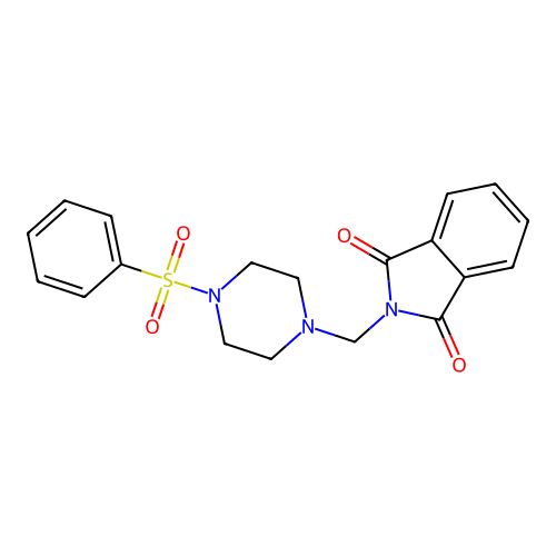 2-[[4-(Benzenesulfonyl)piperazin-1-yl]methyl]isoindole-1,3-dione structure