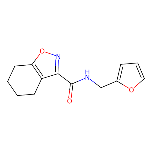 N-(furan-2-ylmethyl)-4,5,6,7-tetrahydrobenzo[d]isoxazole-3-carboxamide structure