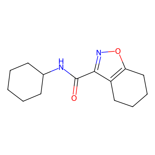 N-cyclohexyl-4,5,6,7-tetrahydro-1,2-benzoxazole-3-carboxamide structure
