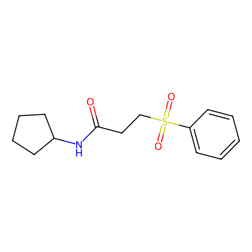 N-cyclopentyl-3-(phenylsulfonyl)propanamide structure